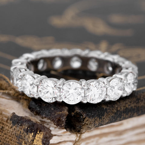 3.20ctw Round Brilliant Cut Diamond Eternity Band, by Brilliantly Engaged
