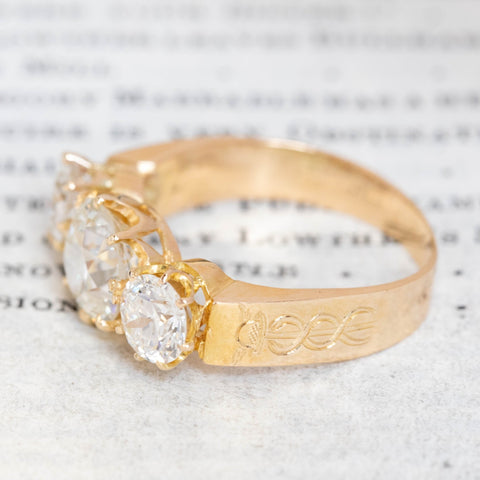 Victorian ring featuring hand-engraved serpent motif
