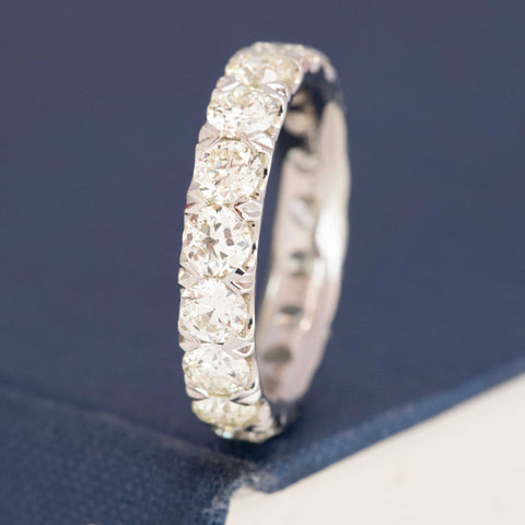 3.44ctw Old European Cut Diamond Eternity Band