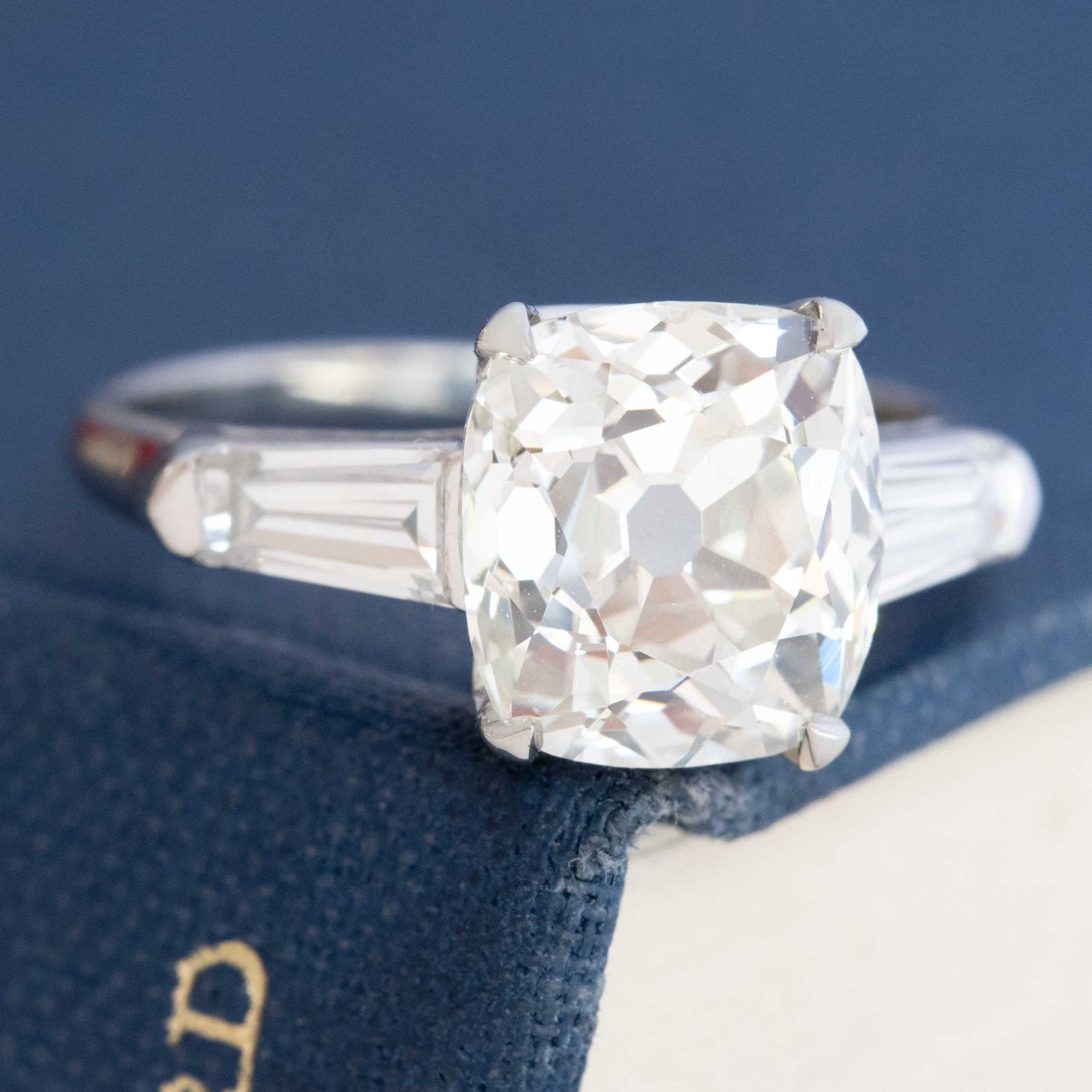Statement vintage diamond ring, Old Mine cut, large carat weight”