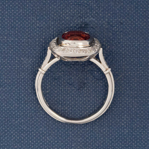 3.85ctw Spinel Diamond Halo Ring