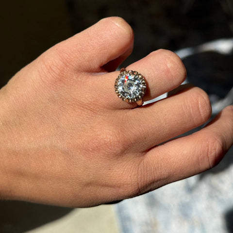 3.86ct Victorian Old European Cut Diamond Solitaire, GIA