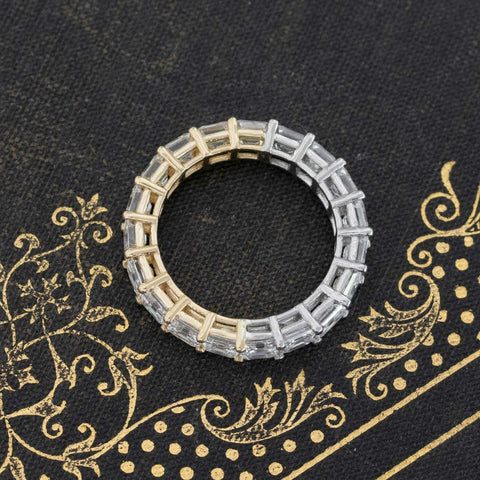 3.88ctw Asscher Cut Diamond Yin-Yang Eternity Band