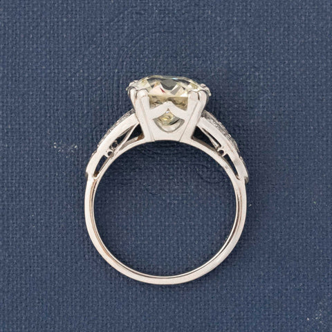 3.96ct Old European Cut Diamond Solitaire