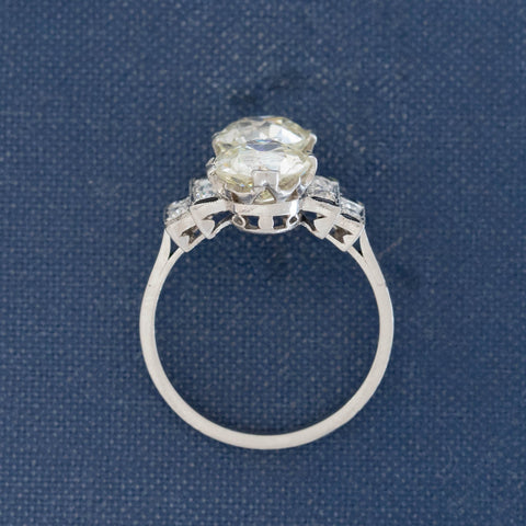 4.00ctw Art Deco Old European Cut Diamond Twin Stone Ring