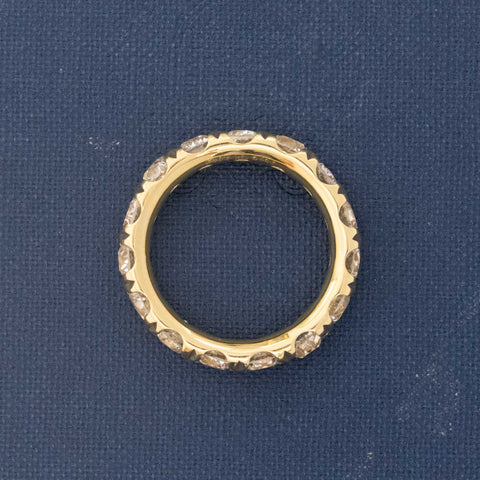 4.01ctw Old European Cut Diamond Eternity Band