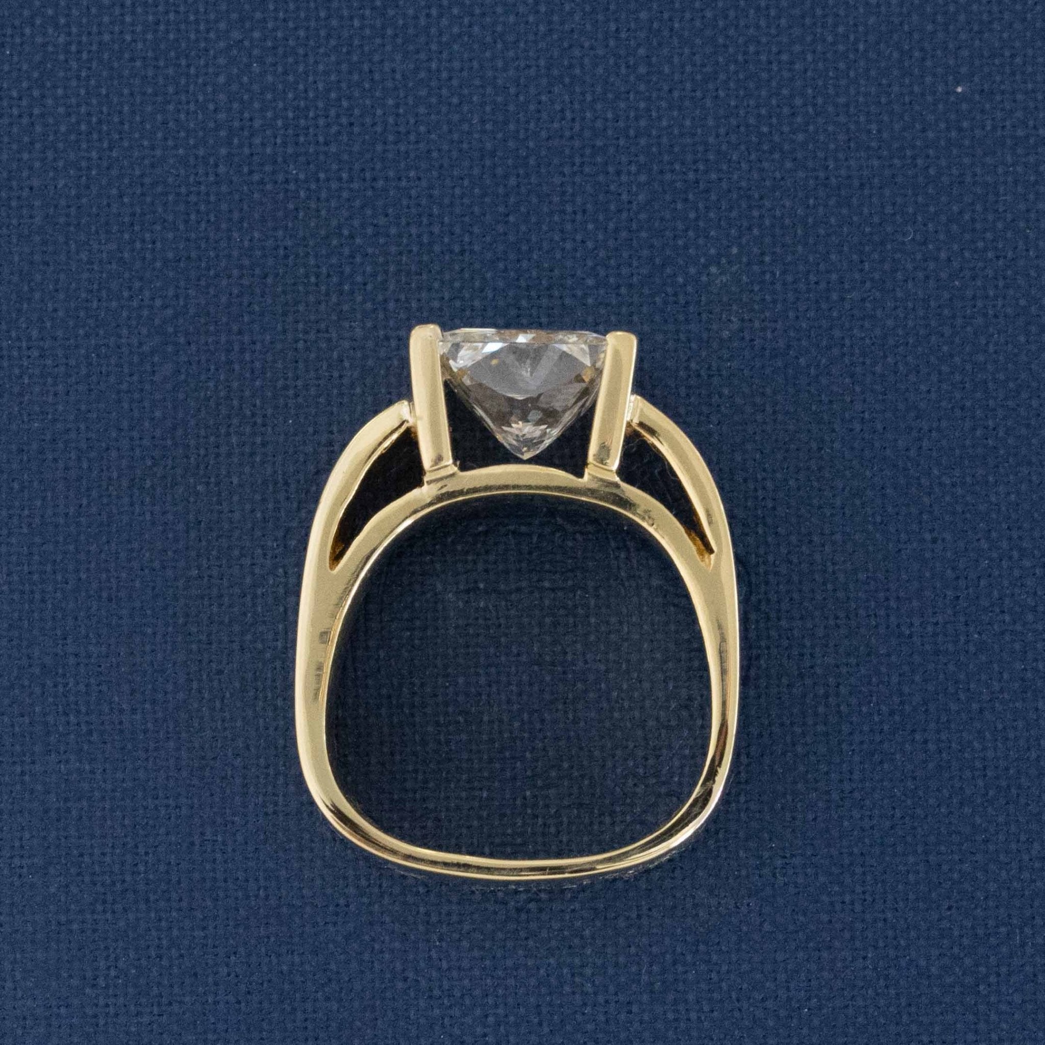 4.05ct Princess Cut Diamond Solitaire, GIA F SI1