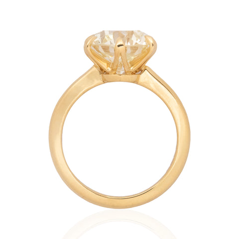 4.08ct Transitional Cut Diamond Solitaire, GIA