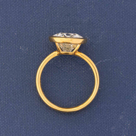 4.22ct Old European Cut Diamond Bezel Solitaire