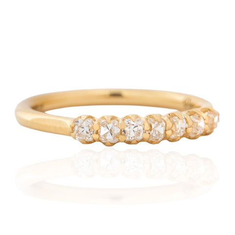 .44ctw Petite Old Mine Cut Diamond 7-Stone Band