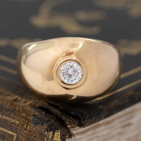 .45ct Round Brilliant Cut Diamond Dome Ring French