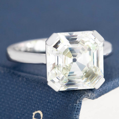 4.62ct Antique Asscher Cut Diamond Solitaire, GIA M VVS2
