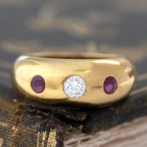 .46ctw Diamond & Ruby Trilogy Dome Ring by Cartier