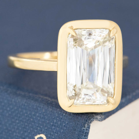 5.01ct Criss Cut Diamond Solitaire, GIA M SI1