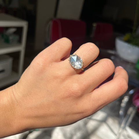 5.24ct Oval Rose Cut Diamond Solitaire, by Fred Leighton