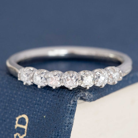.52ctw Petite Old Mine Cut Diamond 7-Stone Band