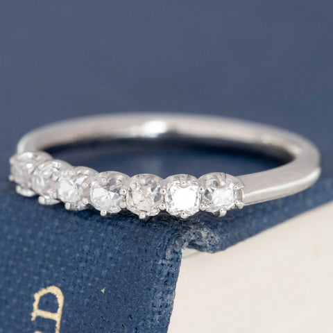 .52ctw Petite Old Mine Cut Diamond 7-Stone Band