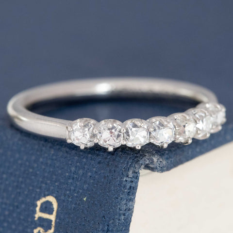 .52ctw Petite Old Mine Cut Diamond 7-Stone Band
