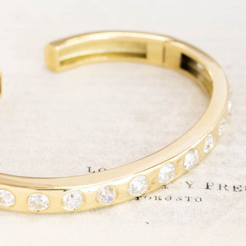 5.31ctw Old European Cut Diamond Bangle