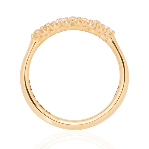 .53ctw Petite Old Mine Cut Diamond 7-Stone Band