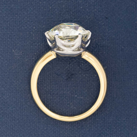5.46ct Old Mine Cut Diamond Solitaire, GIA Q-R VS2