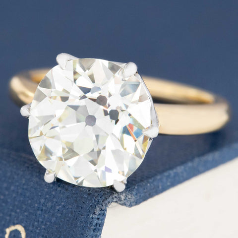 5.46ct Old Mine Cut Diamond Solitaire, GIA Q-R VS2