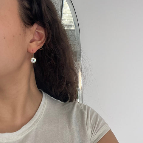 5.46ctw Old European Cut Diamond Drop Earrings