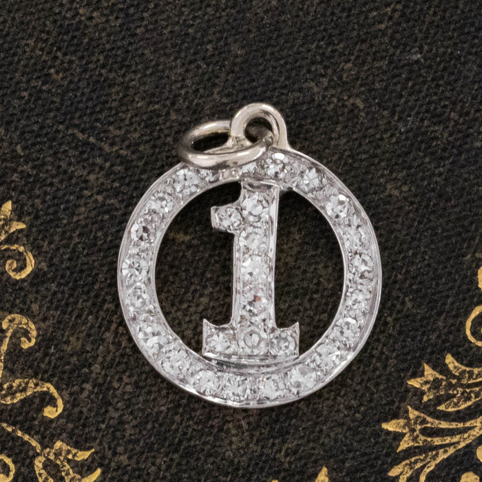 .54ctw Vintage Diamond Number 1 Pendant