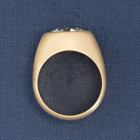5.54ct Transitional Cut Diamond Bezel Ring, GIA S-T VVS1