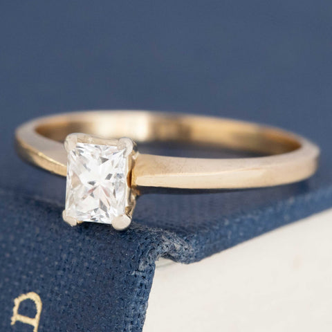 .55ct Radiant Cut Diamond Petite Solitaire
