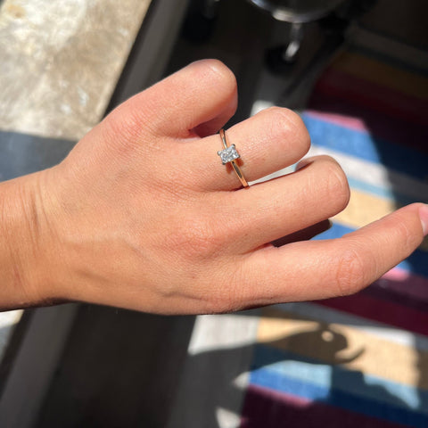 .55ct Radiant Cut Diamond Petite Solitaire