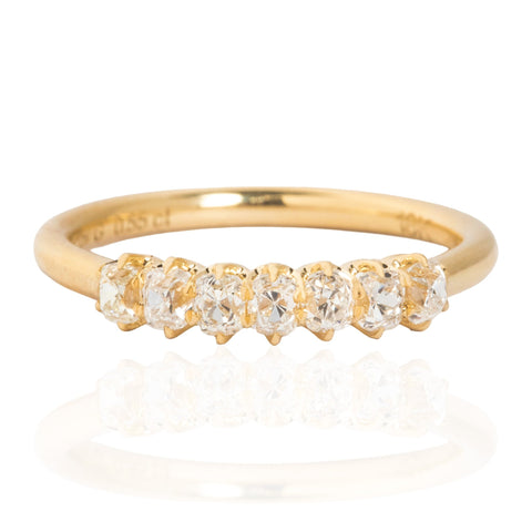 .55ctw Petite Old Mine Cut Diamond 7-Stone Band