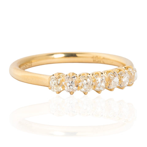 .55ctw Petite Old Mine Cut Diamond 7-Stone Band