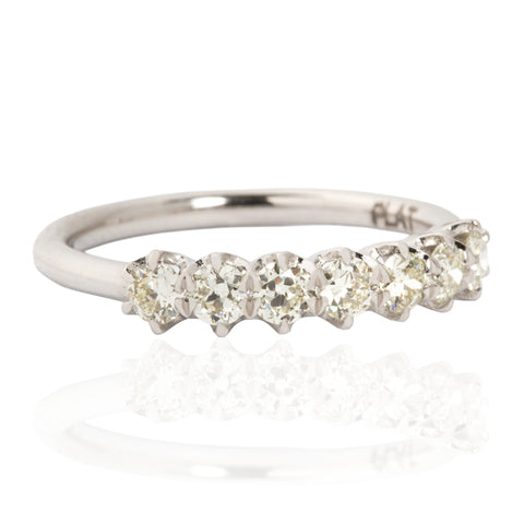 .55ctw Petite Old European Cut Diamond 7-Stone Band