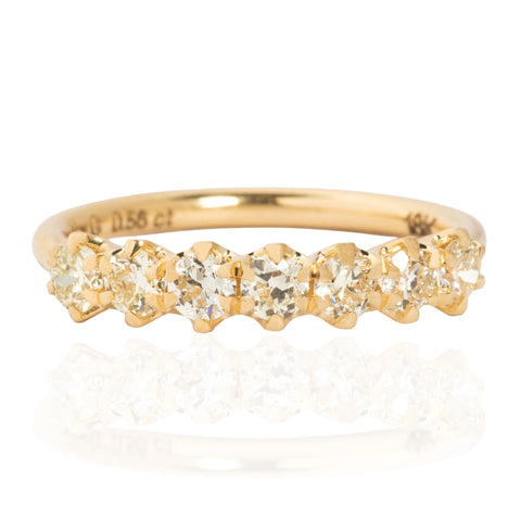 .56ctw Petite Old European Cut Diamond 7-Stone Band