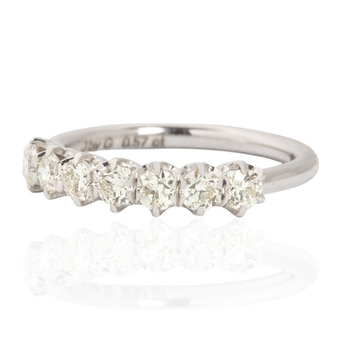 .57ctw Petite Old European Cut Diamond 7-Stone Band