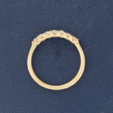 .57ctw Petite Old Mine Cut Diamond 7-Stone Band