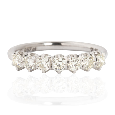.57ctw Petite Old European Cut Diamond 7-Stone Band