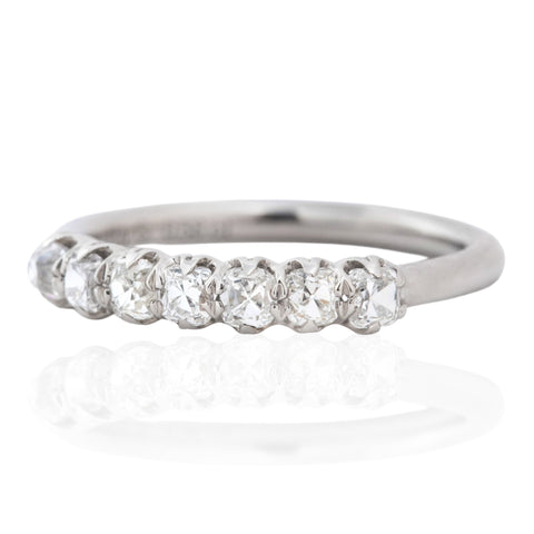.58ctw Petite Old Mine Cut Diamond 7-Stone Band