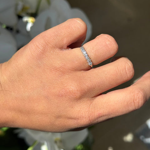 .58ctw Petite Old Mine Cut Diamond 7-Stone Band