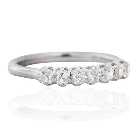 .58ctw Petite Old Mine Cut Diamond 7-Stone Band