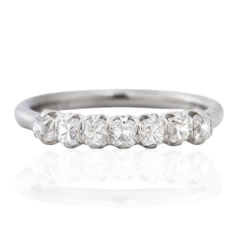 .58ctw Petite Old Mine Cut Diamond 7-Stone Band