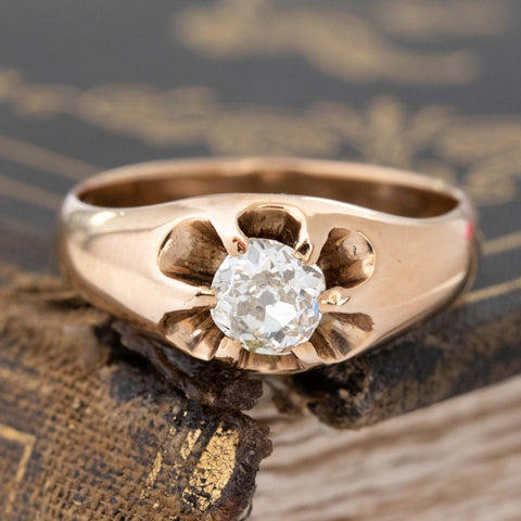.62ct Antique Cushion Cut Diamond Belcher Ring