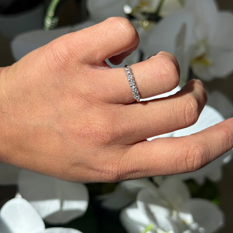 .62ctw Petite Old Mine Cut Diamond 7-Stone Band