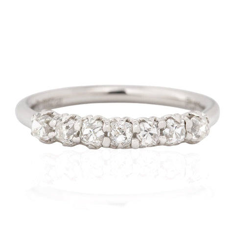 .62ctw Petite Old Mine Cut Diamond 7-Stone Band