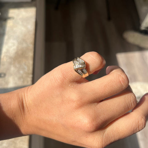 .62ctw Vintage Baguette Cut Diamond Fancy Ring