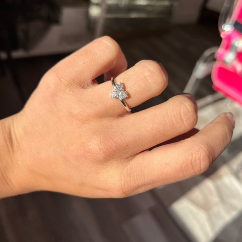 .63ctw Old European Cut Diamond Trilogy Ring