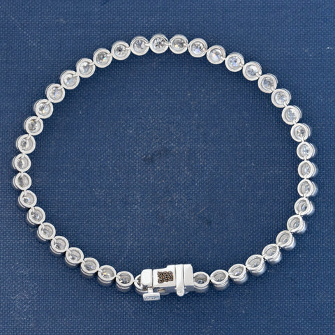 6.50ctw Old European Cut Diamond Bezel Tennis Bracelet