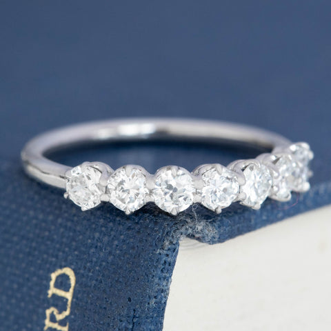 .65ctw Old European Cut Diamond 7-Stone Band