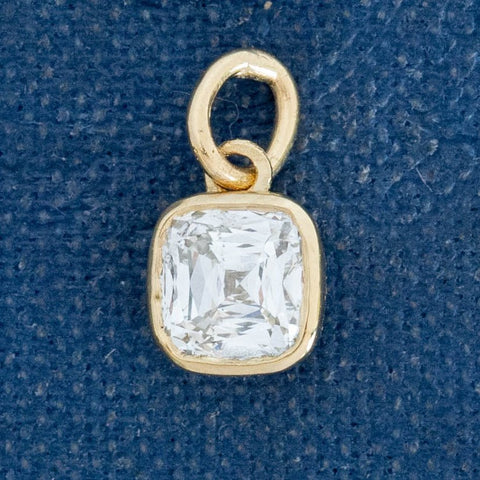.66ct Cushion Cut Diamond Bezel Charm/Pendant